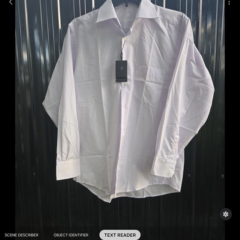 BIGAZZI Classic White Dress Shirt for Timeless Elegance